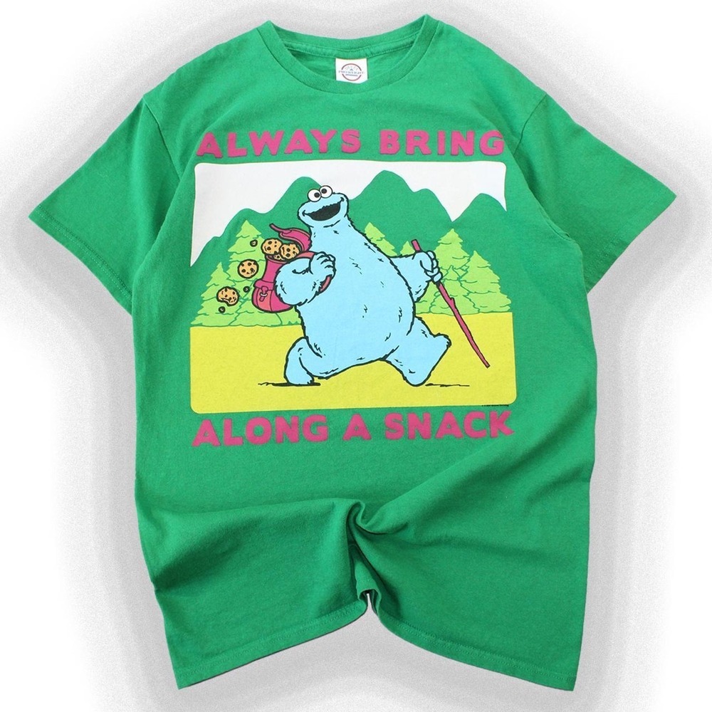 Delta Pro Weight Green Sesame Street Cookie Monster Graphic Tee Y2K Small